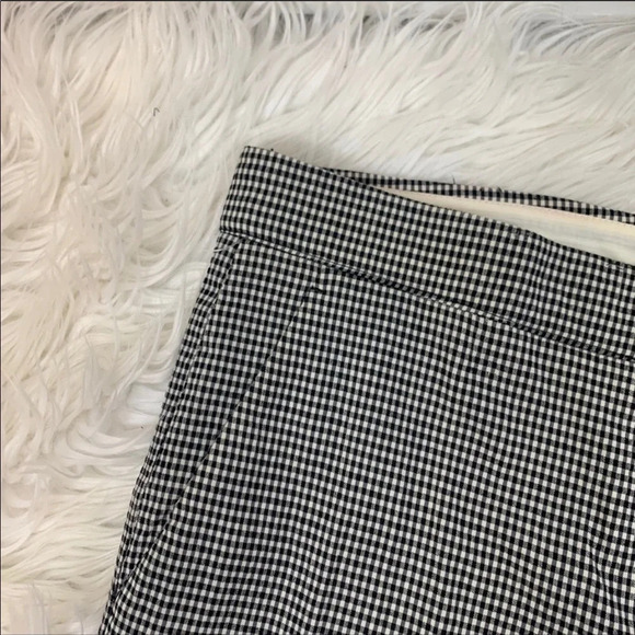 NWOT Prada Check Print Gabardine Wool Trouser Black and White Designer Women 10 - Picture 5 of 15